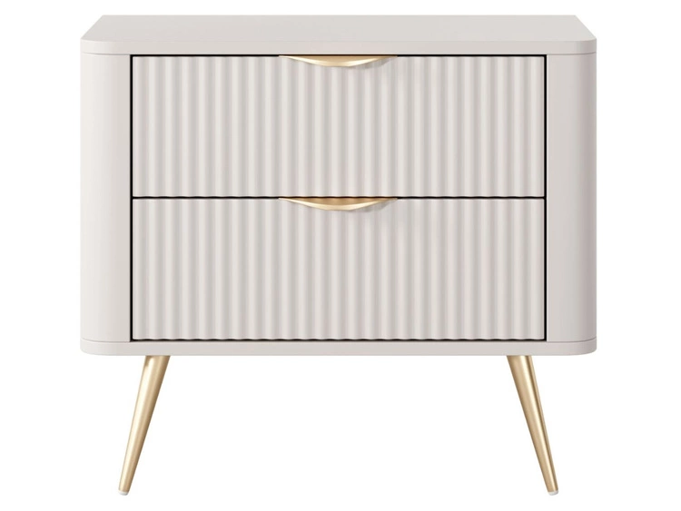 Stolik nocny z szufladami Latina Beżowy