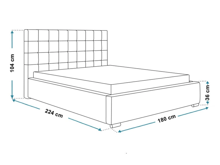 Łóżko tapicerowane z pojemnikiem i stelażem 160x200 Terra Ciemnozielone