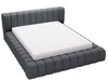 Łóżko tapicerowane z pojemnikiem na pościel i stelażem 140x200 Italia Ciemnoszare