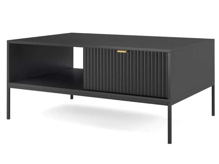 Stolik kawowy industrialny nowoczesny Amber Czarny