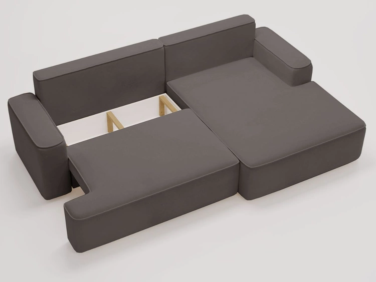 Narożnik L Prawy z funkcją spania i pojemnikiem California Ciemnoszary