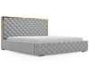 Łóżko tapicerowane z pojemnikiem i stelażem 160x200 Wave Szary