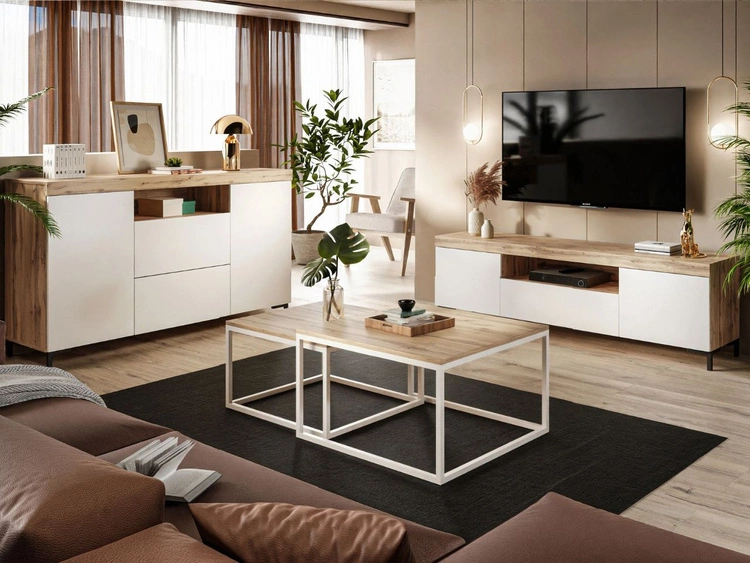 Biały mat || Dąb wotan