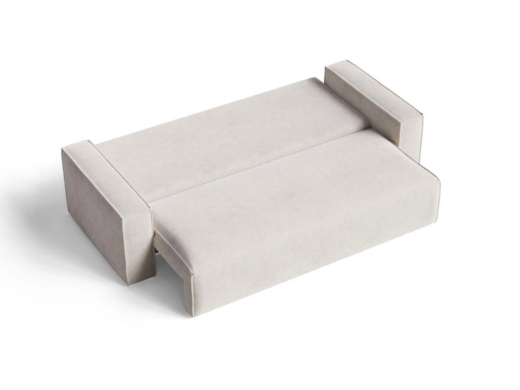 Kanapa z funkcją spania i pojemnikiem na pościel Sivra Beżowa