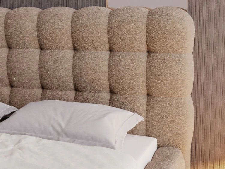 Łóżko tapicerowane z pojemnikiem i stelażem 160x200 Twist Brązowy