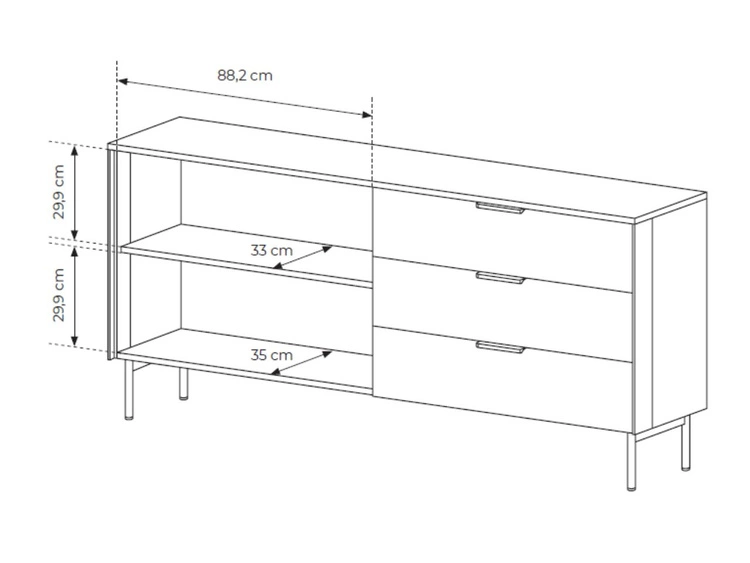 Zestaw mebli do salonu Lumina Dąb Dunin