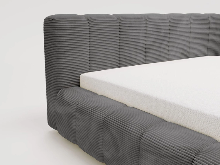 Łóżko tapicerowane z pojemnikiem na pościel 120x200 Ibiza Grafitowe