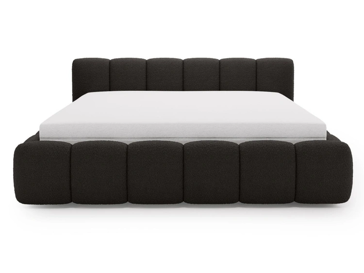 Łóżko tapicerowane z pojemnikiem i stelażem 180x200 Cloud Low czarne