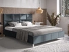 Łóżko tapicerowane ze stelażem 180x200 Luxe Ciemny szary