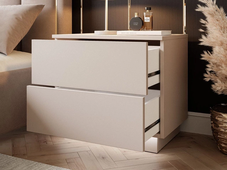 Stolik nocny z dwoma szufladami Nuveo Kaszmir