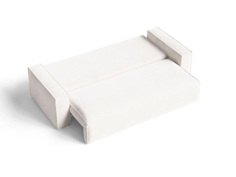 Kanapa z funkcją spania i pojemnikiem na pościel Sivra Kremowa