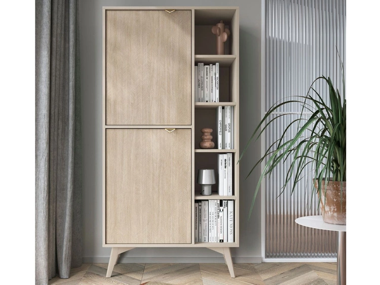 Regał z drzwiczkami Modena Beż Piaskowy