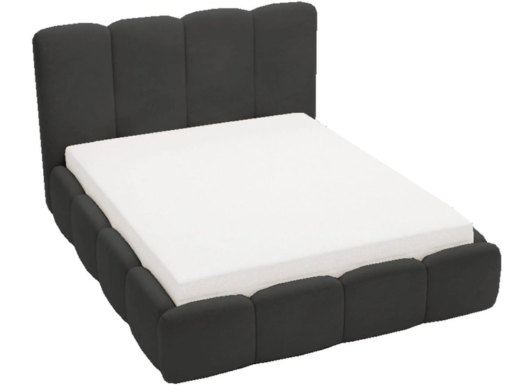 Łóżko tapicerowane z pojemnikiem i stelażem 120x200 Galli Czarne