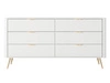 Komoda z 6 szufladami Latina Biała