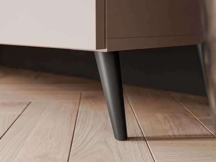 Meblościanka do salonu na czarnych nogach Noaé Kaszmir