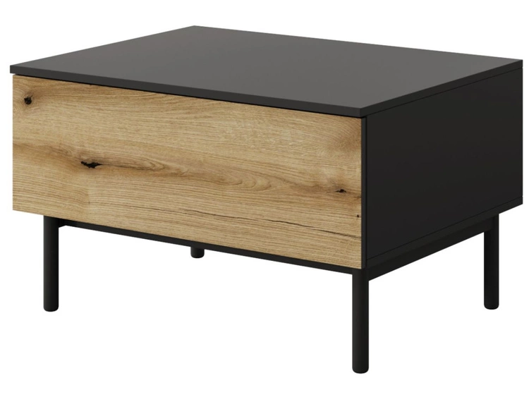 Stolik kawowy Loara Czarny, Dąb Evoke