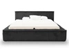 Łóżko tapicerowane z pojemnikiem i stelażem 140x200 Lago Czarne