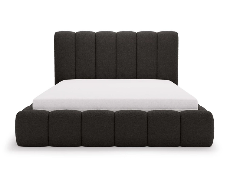 Łóżko tapicerowane z pojemnikiem i stelażem 140x200 Imperial Czarne