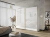 Szafa dwudrzwiowa z drzwiami przesuwnymi 244 cm Noaé Biały połysk