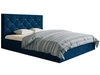 Łóżko tapicerowane z pojemnikiem i stelażem 140x200 Salento granatowe
