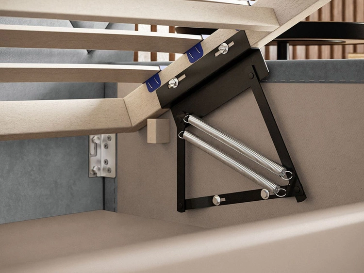 Łóżko tapicerowane z pojemnikiem i stelażem 180x200 Taranto Ciemnozielone