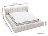 Łóżko tapicerowane z pojemnikiem na pościel i stelażem 120x200 Italia Ciemnoszare