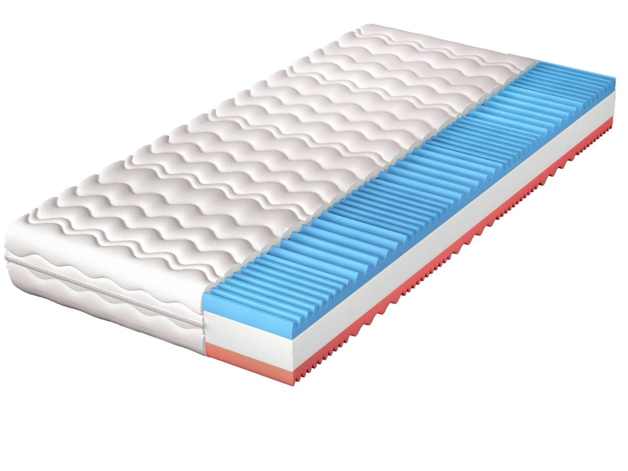 Materac piankowy z pianką profilowaną Nube 80x200