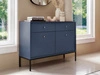 Komoda z drzwiami i szufladami na czarnych nóżkach 104 cm Amor Granatowa