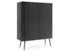 Komoda z drzwiami na czarnych nogach Viva Czarna