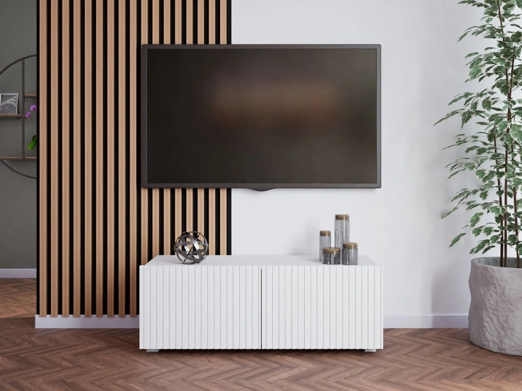 Szafka pod telewizor z drzwiczkami Kioto Biały
