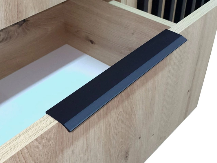 Komoda z drzwiami i szufladami Macron 105 cm Grafit z lamelami