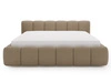 Łóżko tapicerowane z pojemnikiem i stelażem 200x200 Cloud Low brązowe