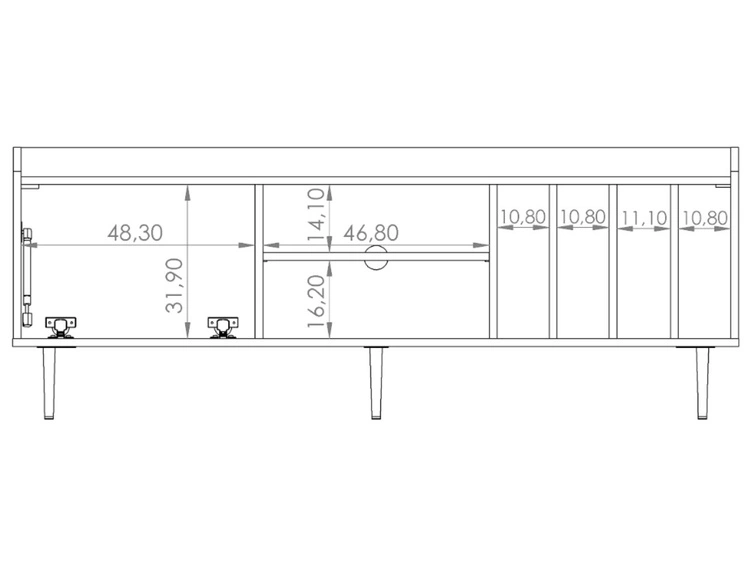 Zestaw mebli do salonu Vasa Brązowy