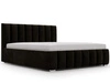 Łóżko tapicerowane z pojemnikiem i stelażem 200x200 Neos Czarne