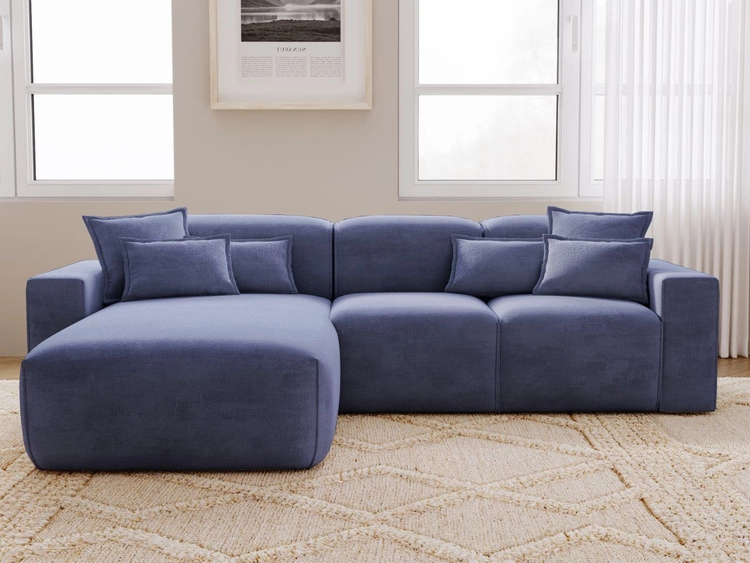 Narożnik L Lewy Leni Ciemny niebieski