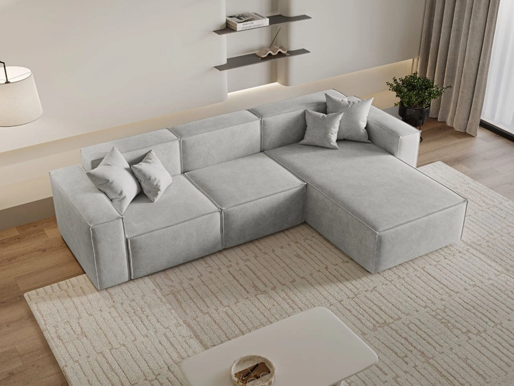 Narożnik L Prawy Arizona Jasnoszary