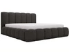 Łóżko tapicerowane z pojemnikiem i stelażem 140x200 Cloud czarne