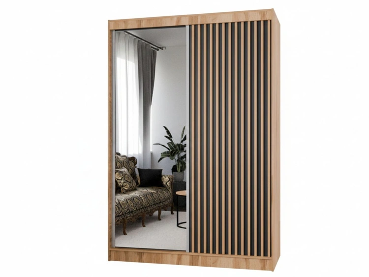 150 cm \ Czarny || Dąb wotan || Dąb Craft Złoty \ Tak