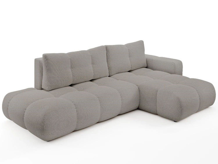 Narożnik L Prawy z funkcją spania i pojemnikiem Sile L Szary