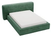 Łóżko tapicerowane z pojemnikiem i stelażem 160x200 cm Monza Zielone