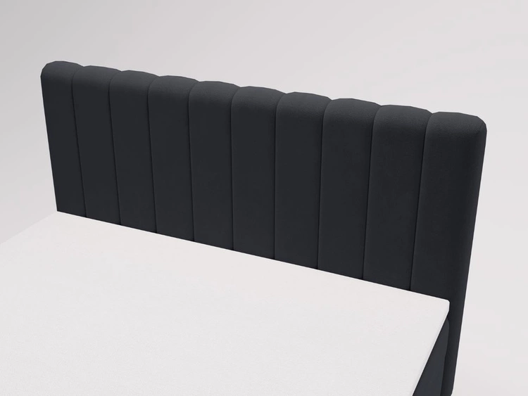 Łóżko kontynentalne z pojemnikiem na pościel 180x200 Primavera Czarne