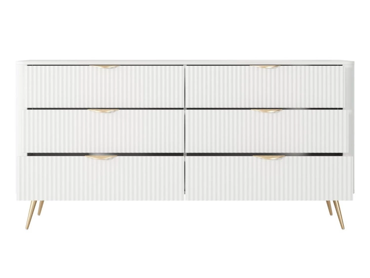 Komoda z 6 szufladami Latina Biała