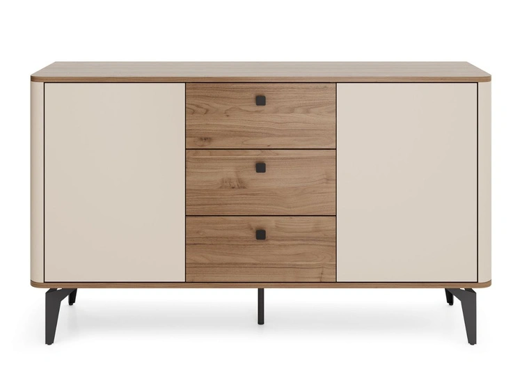 Komoda z drzwiami i szufladami 140 cm Arelis Kaszmir, Orzech Royal