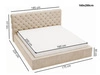 Łóżko tapicerowane z pojemnikiem i stelażem 160x200 Apollo Beżowe