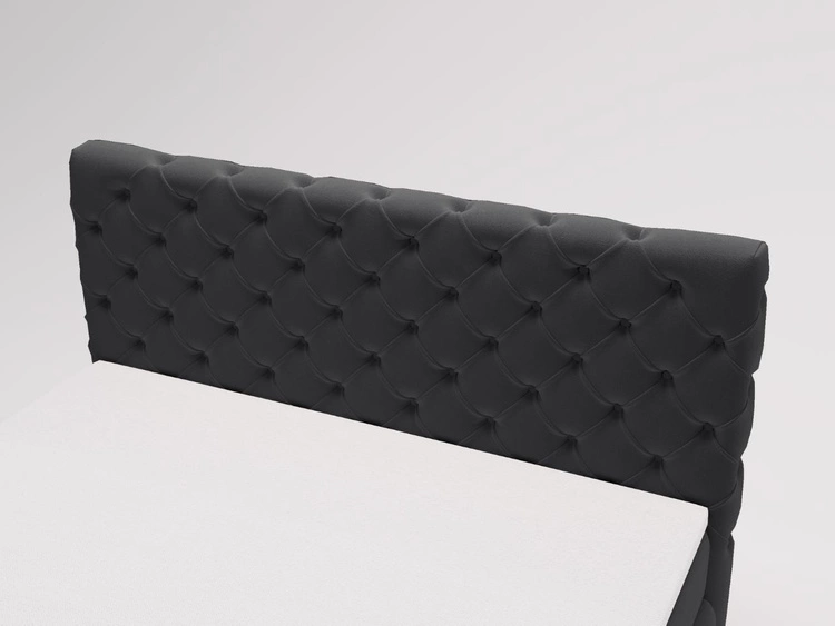 Łóżko kontynentalne z pojemnikiem na pościel 180x200 cm Canolo Czarne