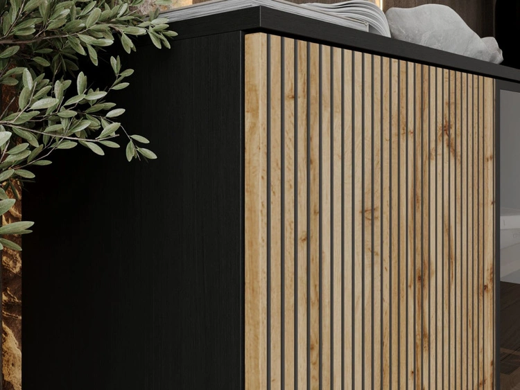 Komoda z drzwiami i oświetleniem LED Deo Dąb Wotan