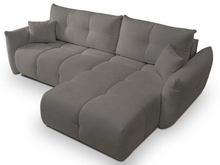 Narożnik L uniwersalny z funkcją spania i pojemnikiem Bene Ciemny szary