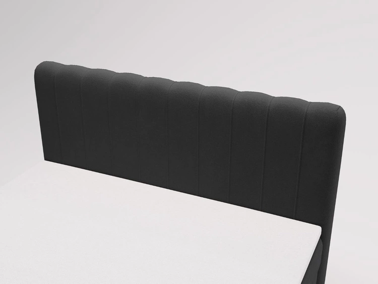 Łóżko kontynentalne z pojemnikiem na pościel 120x200 Osteno Czarne