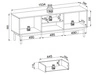 Szafka pod telewizor z szufladami i drzwiczkami Julio Kaszmir
