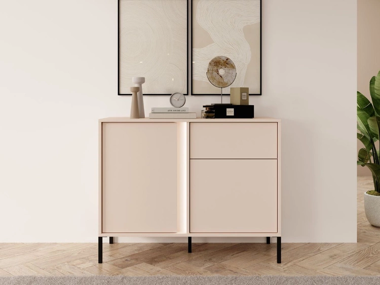 Komoda z drzwiami i szufladą Dego Beżowa